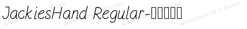 JackiesHand Regular字体转换
